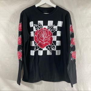 Black Long Sleeve w/ Roses